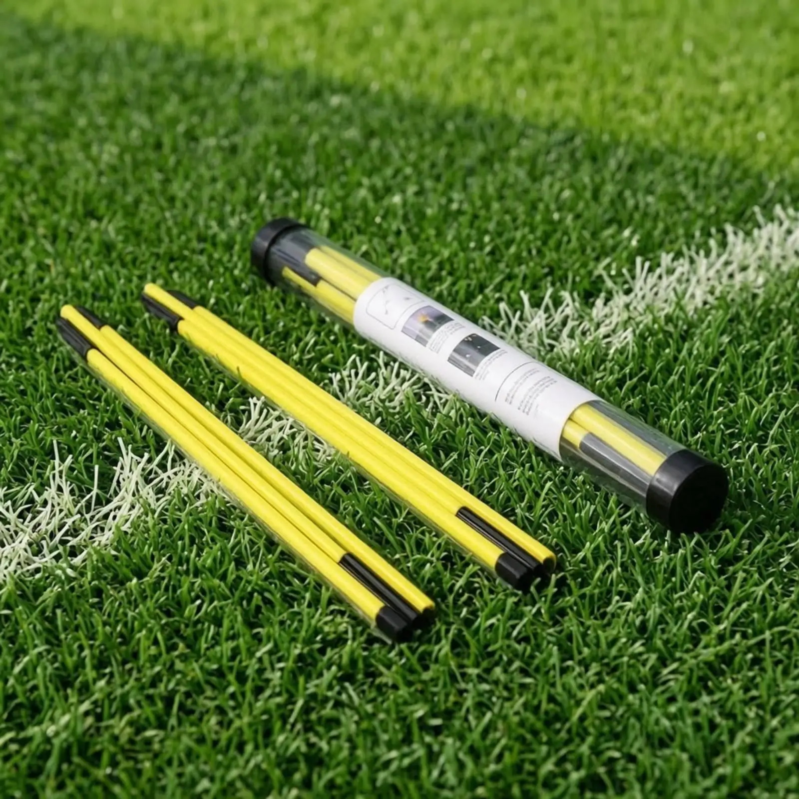 Foldable Golf Swing Trainer Rods with Pointed Tips for Golf Alignment Practice Portable Carry Tube Included