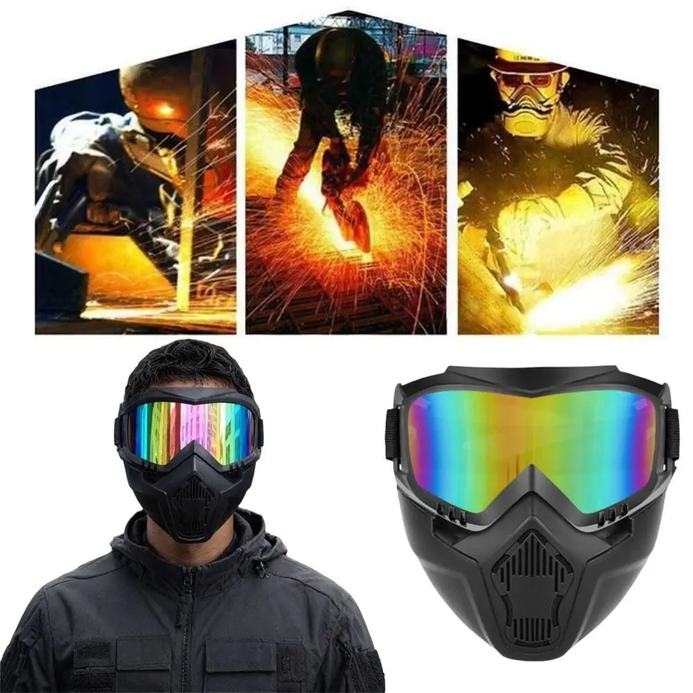 High-Definition Welding Helmet Large Viewing Area PP Material Welder Shield Split design Color Lens Welding Protective Mask