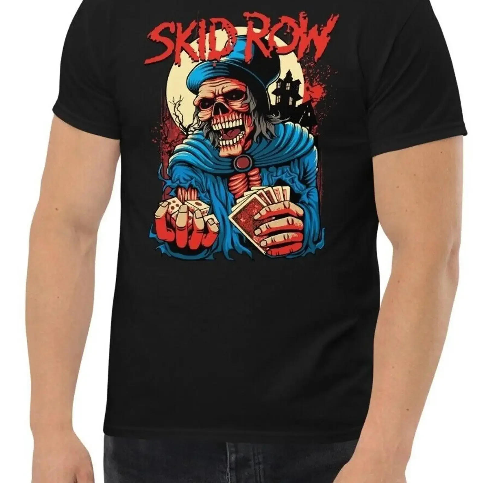 New Skid Row Men's T Shirt S 3XL Assorted Colors vintage Washed Unisex Stylish streetwear Breathable designer clothes fashion