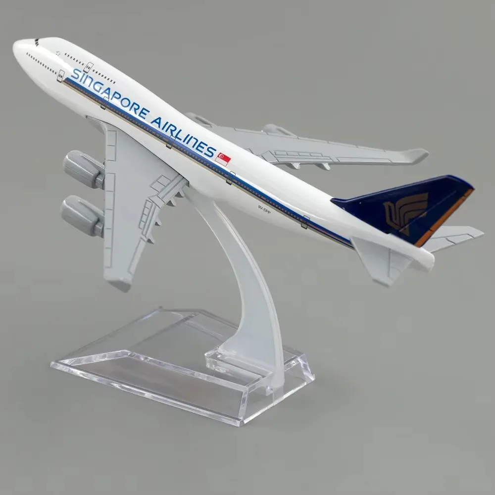 Масштаб 1/400 B747 Singapore Airlines, самолет из сплава, 16 см, Boeing 747 модель самолета, игрушки, украшения, детская коллекция, подарки