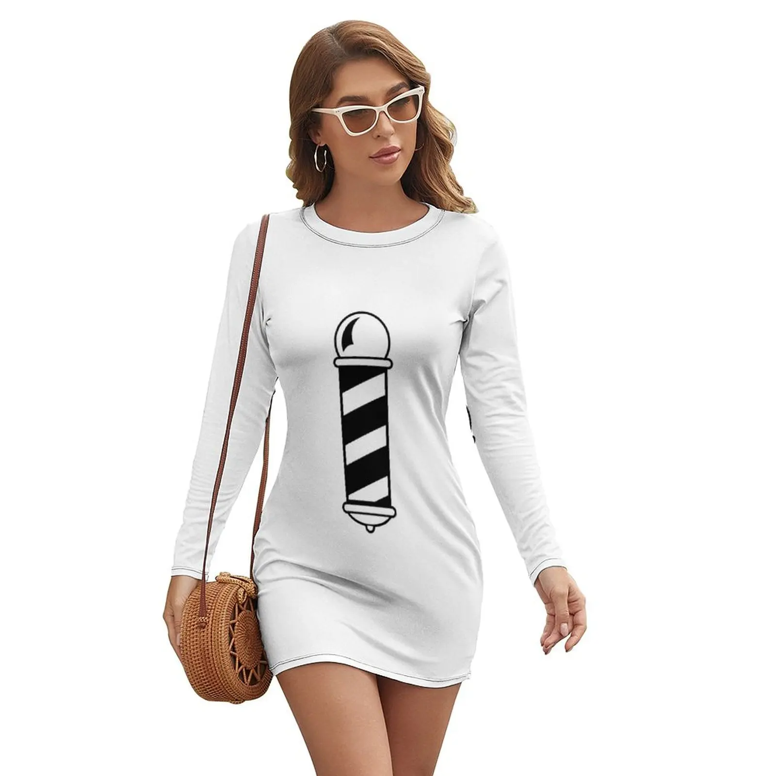 

Barber Shop Pole Long-sleeved Dress Bridesmaid dress woman long dress women long dresses for women