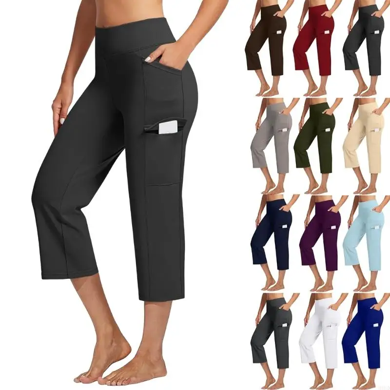 Yoga Pants for Women Dressy Casual Soft High Waisted Tummy Control Leggings with Pockets Workout Gym Outfit 69HD