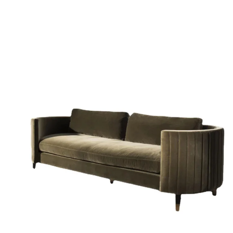 

Postmodern velvet fabric sofa, Nordic simple beauty club exhibition hall sofa, designer model room sofa