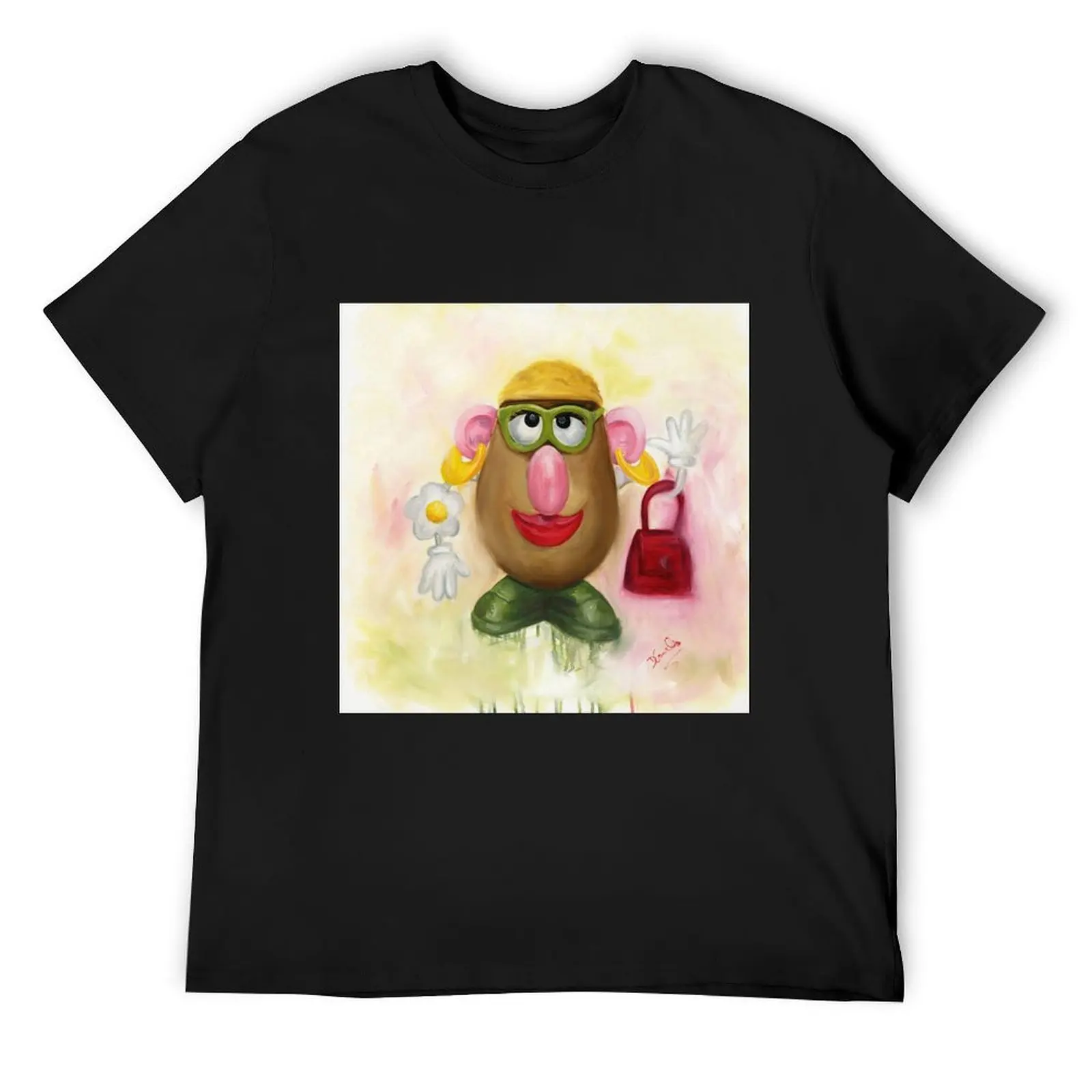 ¡Cabeza de patata de señora: ella encontrada sus ojos! Camiseta ropa de boutique de San Valentín ropa de verano camisetas grandes y altas para hombres
