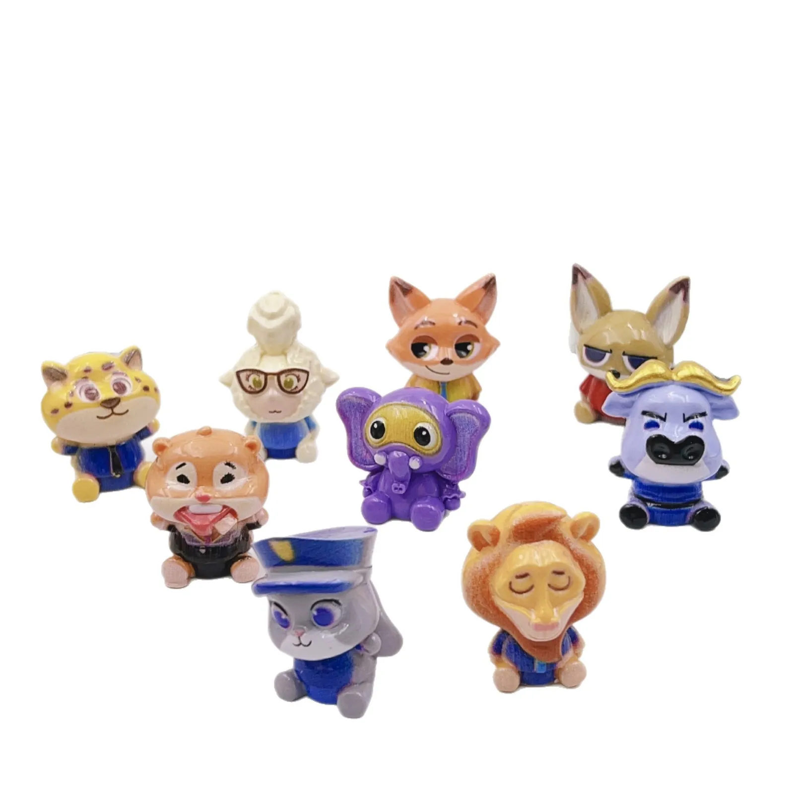 9 pezzi nuovi per Zootopia2 ornamenti figurine ornamenti da tavolo simpatici accessori fai da te pendenti decorazioni per auto regali