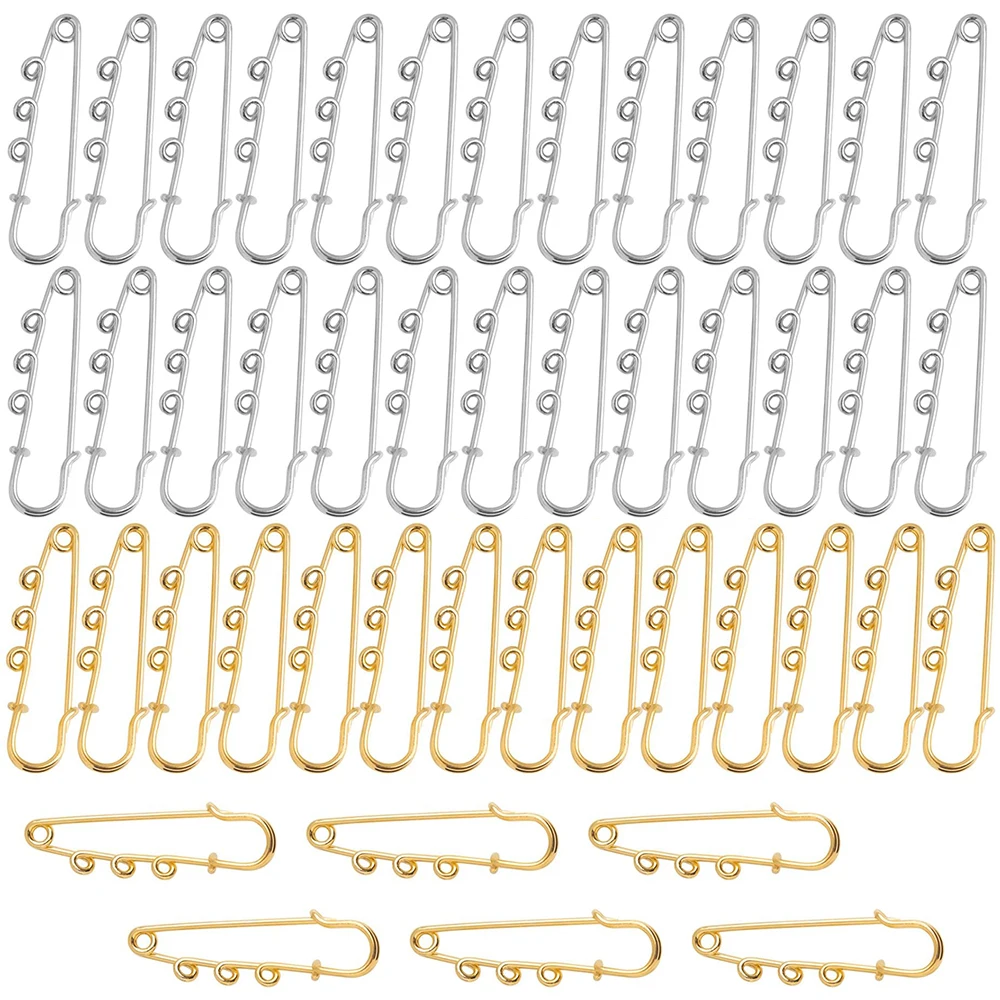 10/20pcs Large Safety Pins Iron Brooch 3 Loops Metal for DIY Garment Blankets Skirts Knitted Fabric Crafts Handicraft Accessorie