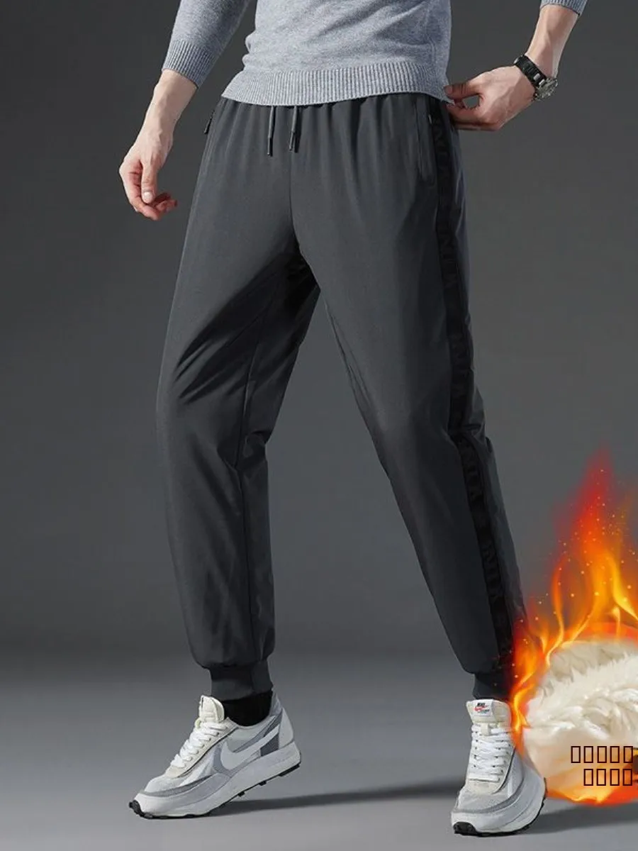 

Men's Thiened Fce Lined Straight Leg Cotton Pants Warm Casual Long Trousers Autumn Winter Outdoor Wear Cuffed Pants