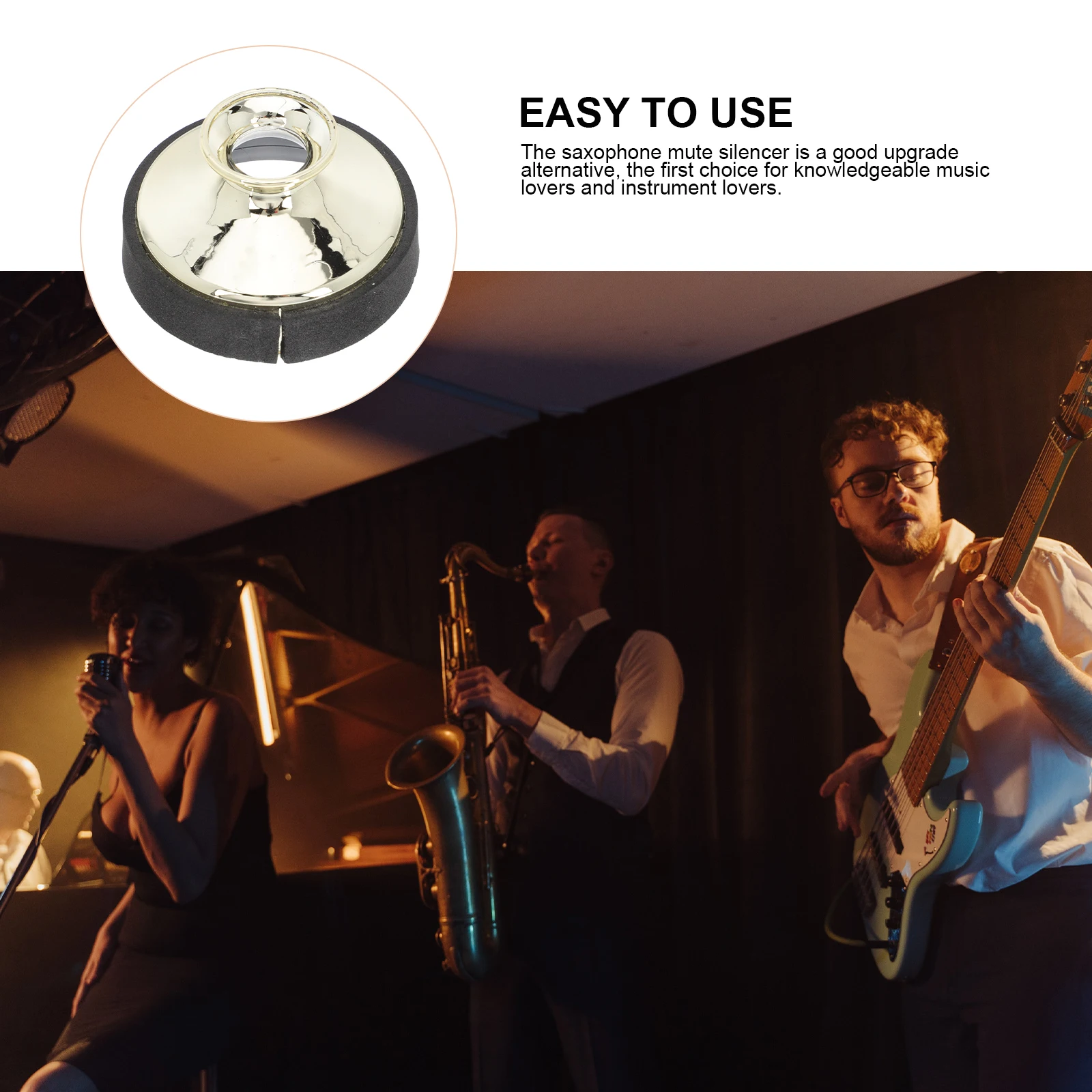 

Saxophone Mute Saxaphone Supplies Saxophones Ligature Black Alto Accessories Music Accessory