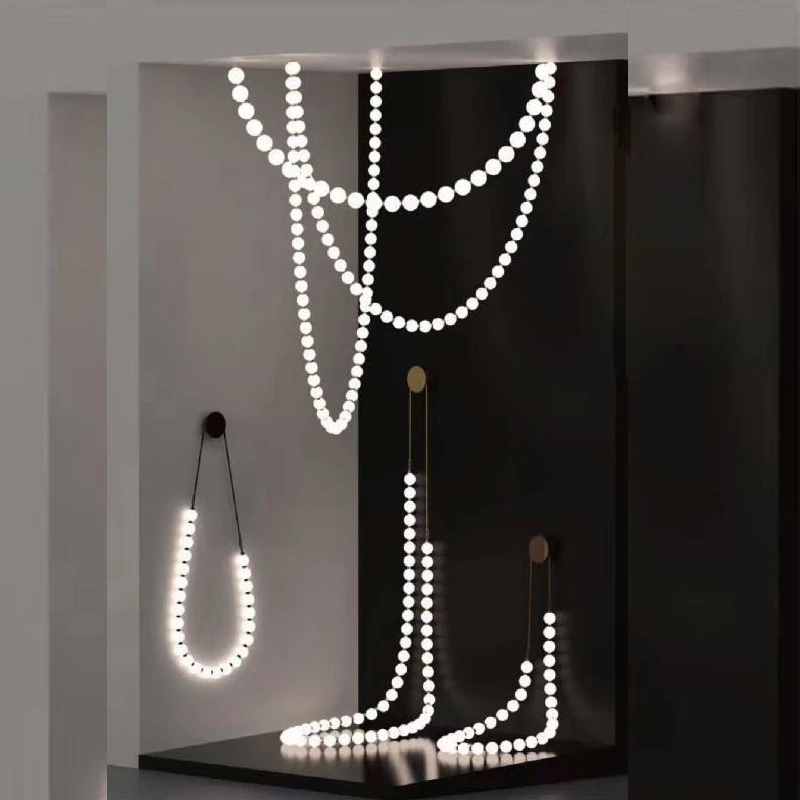 Build Our Home LED Fancy Necklace Wall Lamp Wall Light Wall Sconce Wall Decor Arandela Externa For Bedside Store Living Room