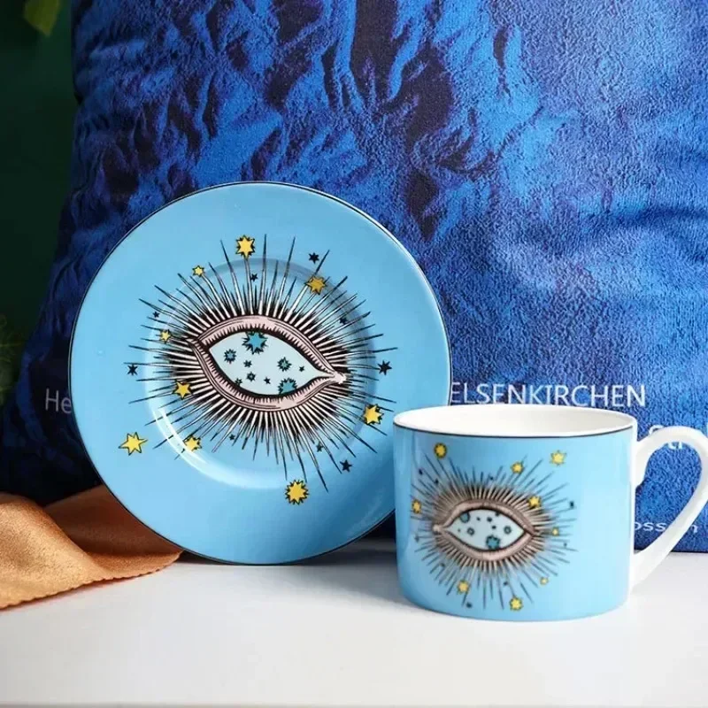 

New Eyes Ceramic Coffee Mug Set European Style Kitchenware Creative Household Teacup Gift Mug