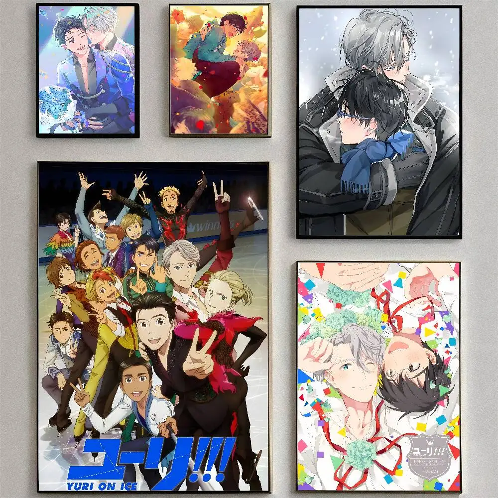 Anime Y-Yuri On Ice Posters High Quality Self-adhesive Wall Art Decorations Color Prints Sticky