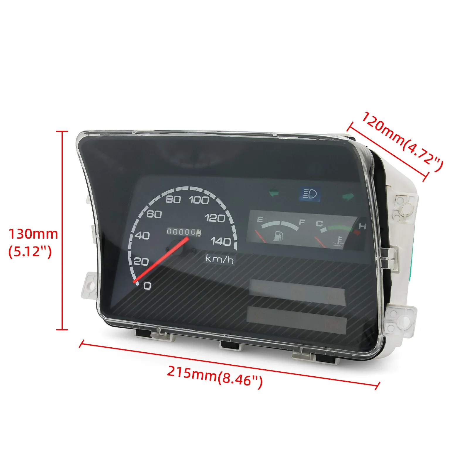 HD New Multifunction Gauge Dash Panels 0-140kmh Speedometer With Fuel Level Gauge Oil Pressure Water Temp Meter for Car Truck