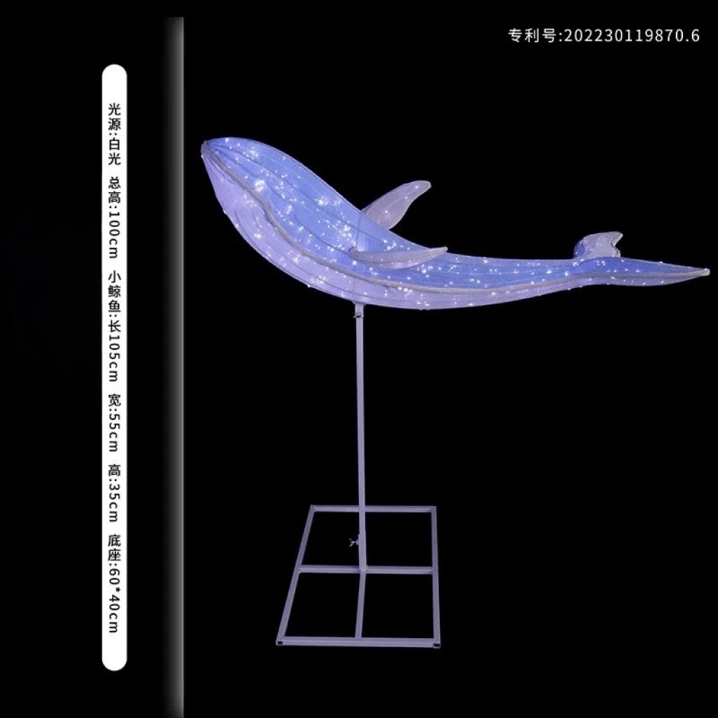 New wedding ocean hall luminous whale-sized chandelier