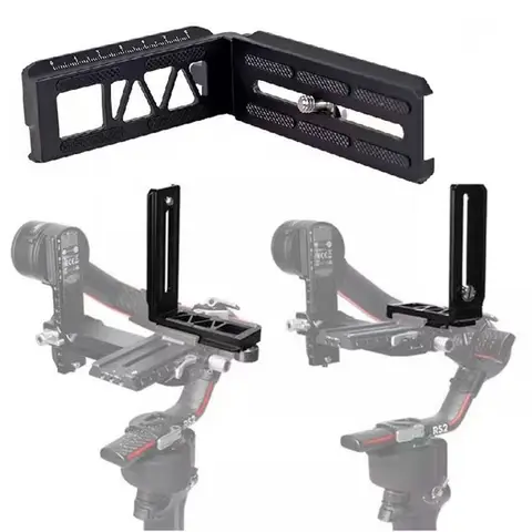 알루미늄 1/4 나사 L 수직 브래킷 카메라 장착 DJI Ronin S2/SC2/S3 짐벌 안정기 액세서리 용 퀵 릴리스 플레이트
