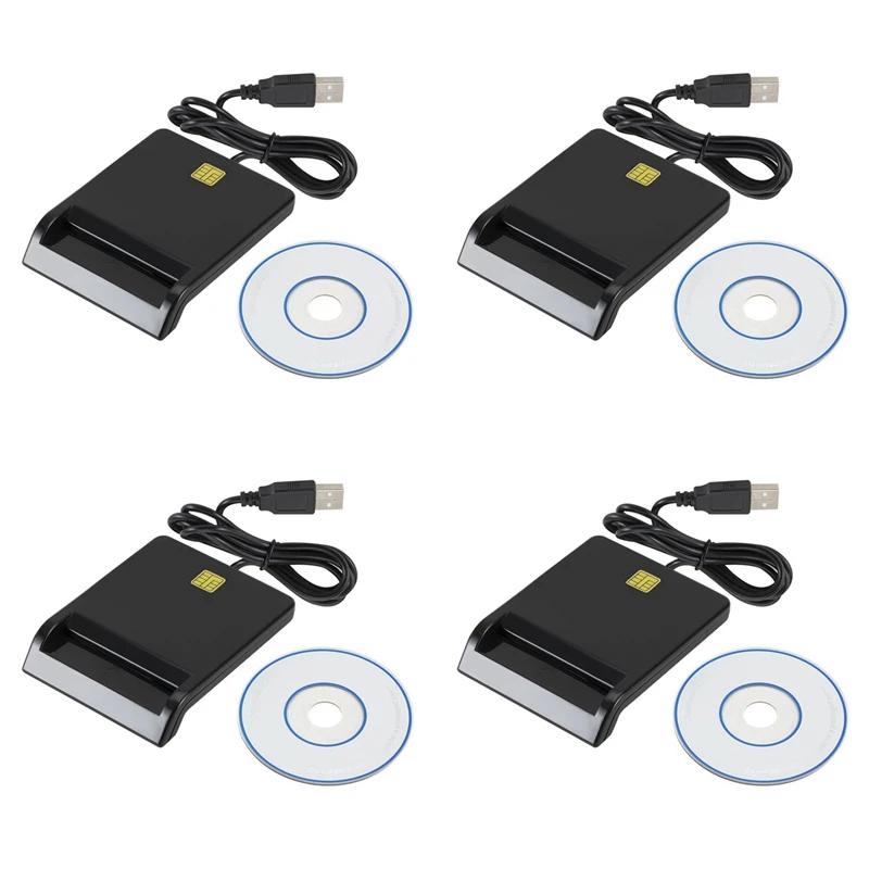 4X Universal Smart Card Reader For Bank Card Card ID CAC DNIE ATM IC SIM Card Reader For Android Phones And Tablet