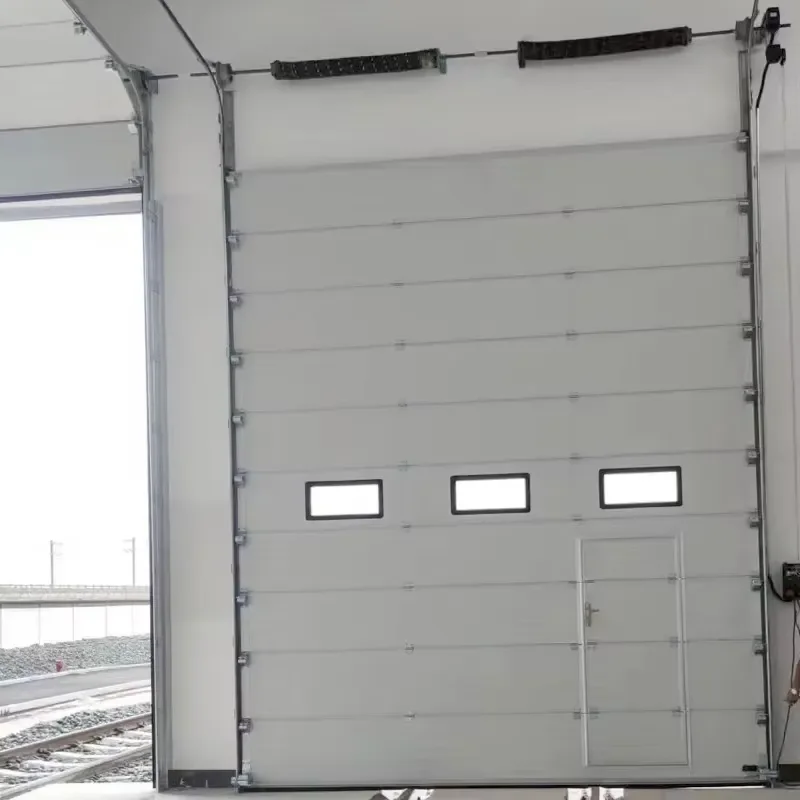 Automatic PVC Modern Industrial Overhead Doors for Warehouses Workshops Customizable Remote Controlled Segmented Lifting