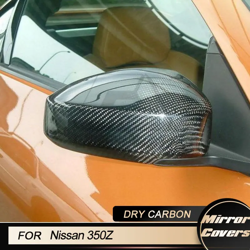 

Car Rearview Mirror Covers for Nissan 350Z 2-Door 2003-2009 Racing Side Rear View Mirror Caps Shell Covers Body Kits Dry Carbon