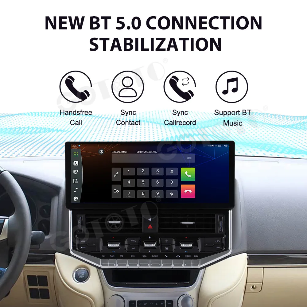 15.9 inch Android 15 For Toyota Land Cruiser LC200 Upgrade To LC300 2016-2021 Car Radio Stereo Multimedia Player Navigation GPS