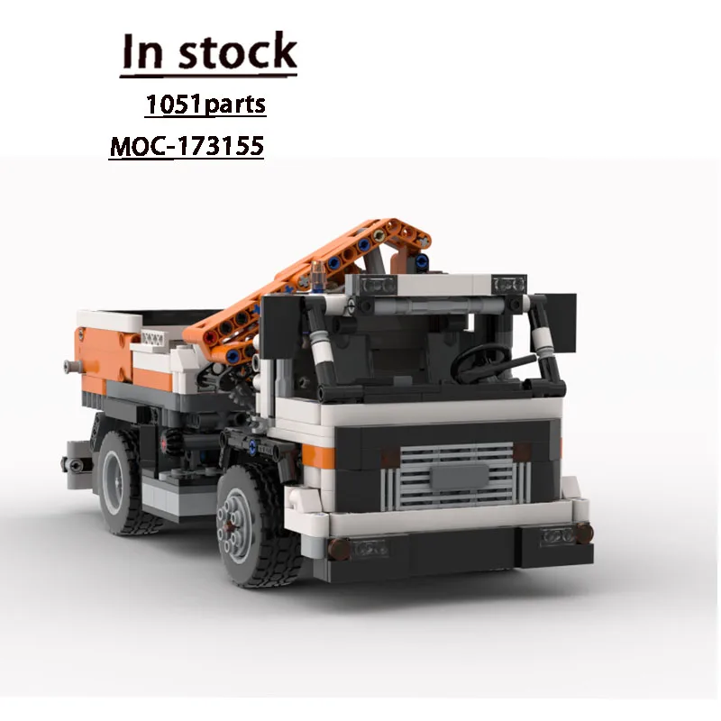 MOC-173155 Neues Frachtkran-LKW-Bausteinmodell 1051 Teile MOC Kreatives Spielzeug für Jungen Kindergeburtstag und Neujahrsgeschenk