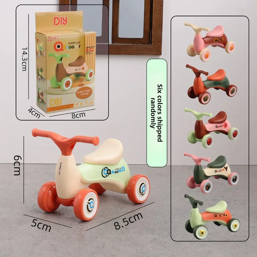 New Simulation Mini Cute Scooter Balance Bike Play House Scene Miniature Decoration Doll House Decoration