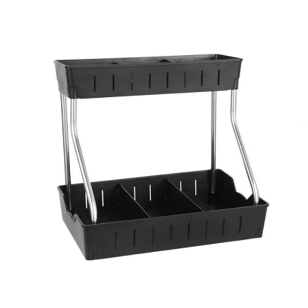 

2 Tier Drawer Rack Bathroom Storage Rack Heavy Load Capacity High Quality ABS Plastic Stainless Steel Construction