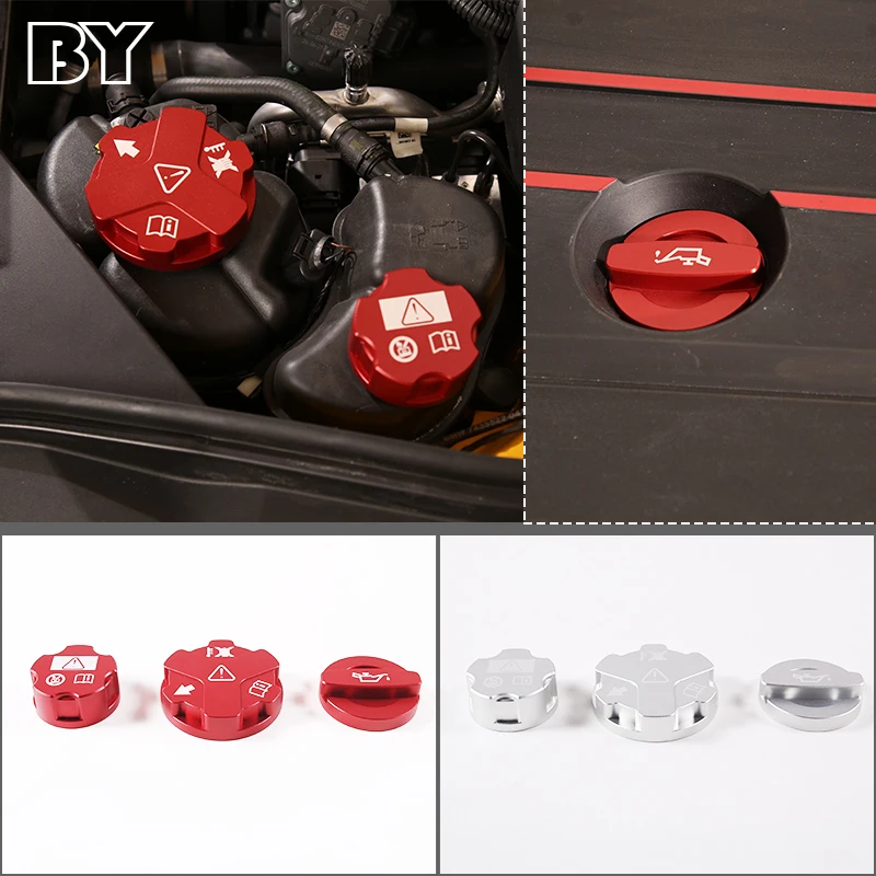 Car Tank Cap / Bottle Cap / Oil Cap Protector For Toyota GR Supra A90 2019-2022 Engine Aluminum Alloy Oil Filler Cap Accessories