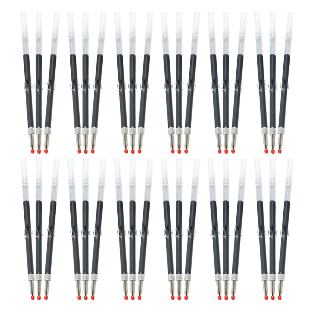 

50 Pcs Pen Refills Gel Pens Smooth Writing Ideal Studying Office Drawing Replacement Beadable Plastic Black Ink