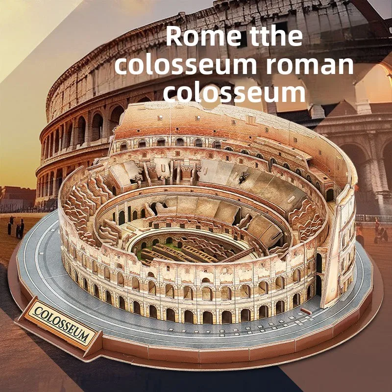 

Deluxe Edition Colosseum 3D Assembly Puzzle - Realistic Roman Arena Replica Model Detailed DIY Craft Toy for History Enthusiasts