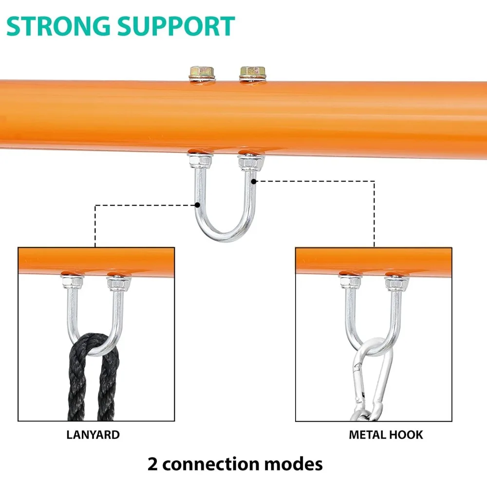 حامل أرجوحة فولاذي قوي وكبير جدًا مع مرساة أرضية لمختلف الكراسي المتأرجحة