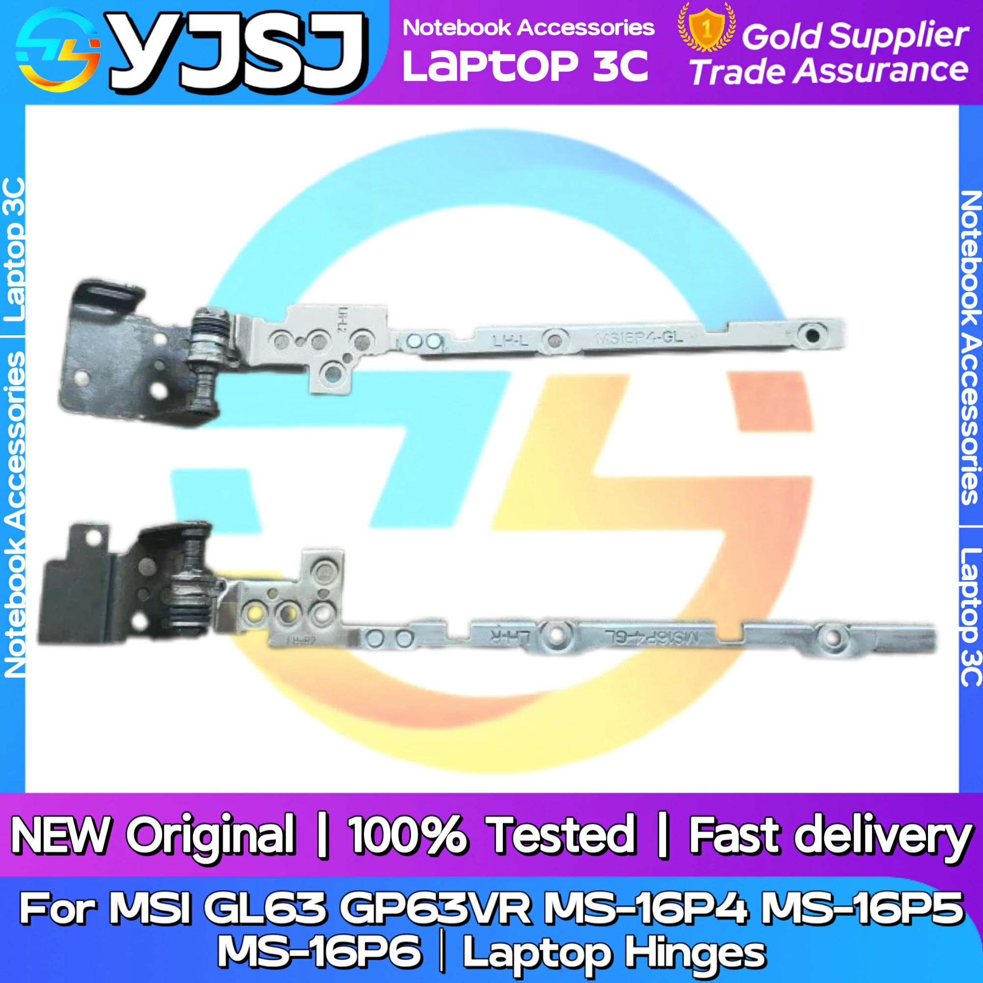New Original Laptop Notebook Hinges for MSI GL63 GP63VR MS-16P4 MS-16P5 MS-16P6 built-in left and right Hinges LCD Screen Hinge
