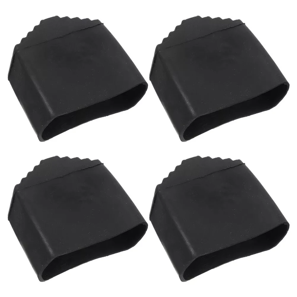 4Pcs Ladder Foot Pad Replacement Non Slip Folding Rubber Ladder Leg Feet Pads Foot Covers For Folding Telescopic Lift Herringbon