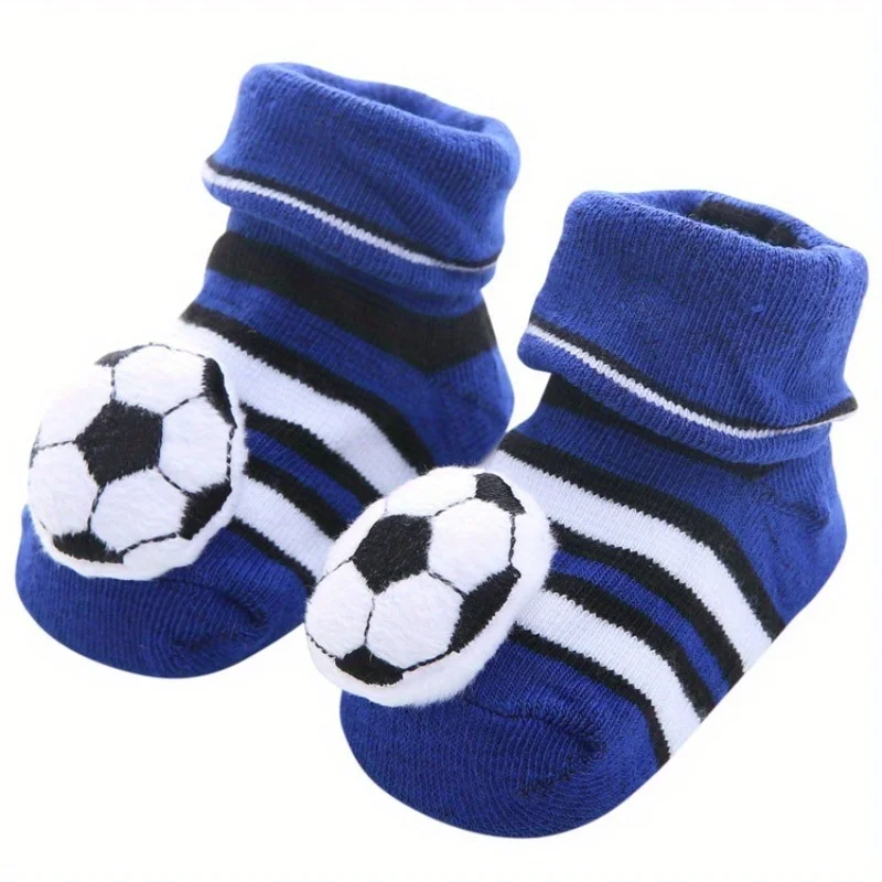 Non-Slip Baby Socks 0-12 Months, Cartoon Animal Design Anti-Skid Infant Floor Socks for Crawling