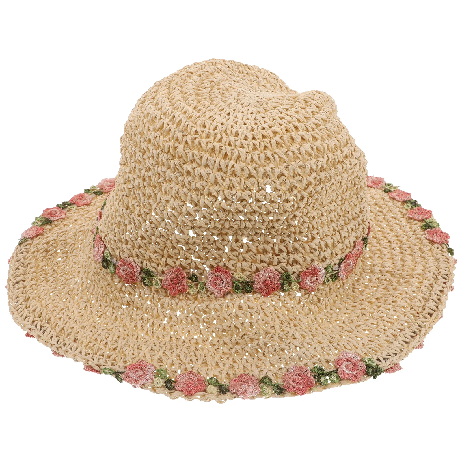 

Vacation Knitted Straw Hat Beach Hats for Women Sun Sunhat Ladies Summer