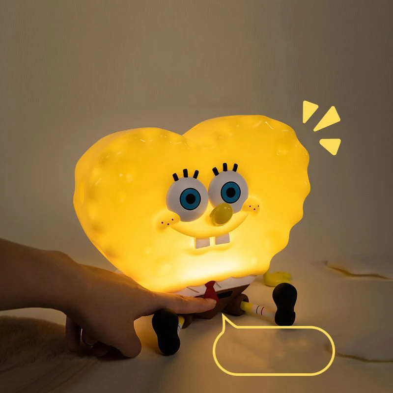 Cute Cartoon Kawaii Spongebob Squarepants Night Light Creative Cartoon Children's Bedroom Bedside Lamp Gift Toy