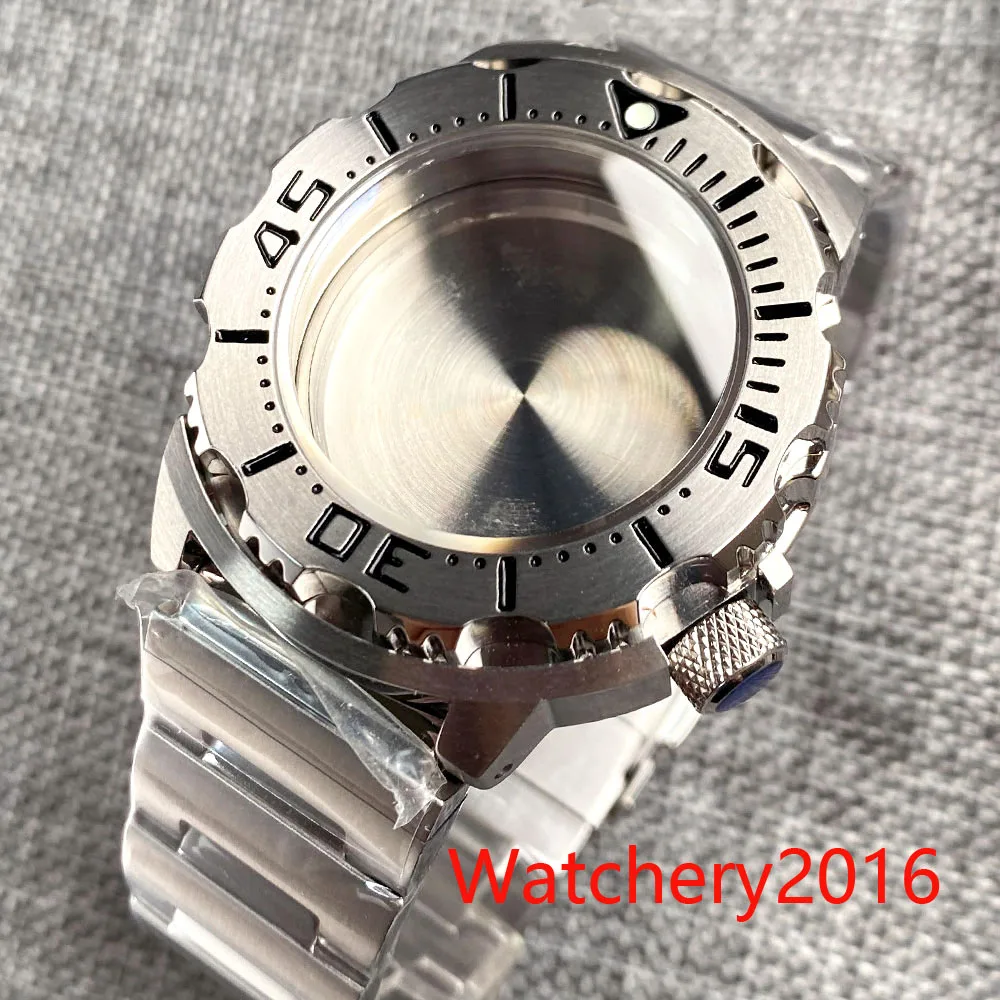 

42MM Watch Case For 200m Water Resistance Sapphire glass Monster Watch Case Bracelet Fit NH35A NH36A Automatic Movement Model