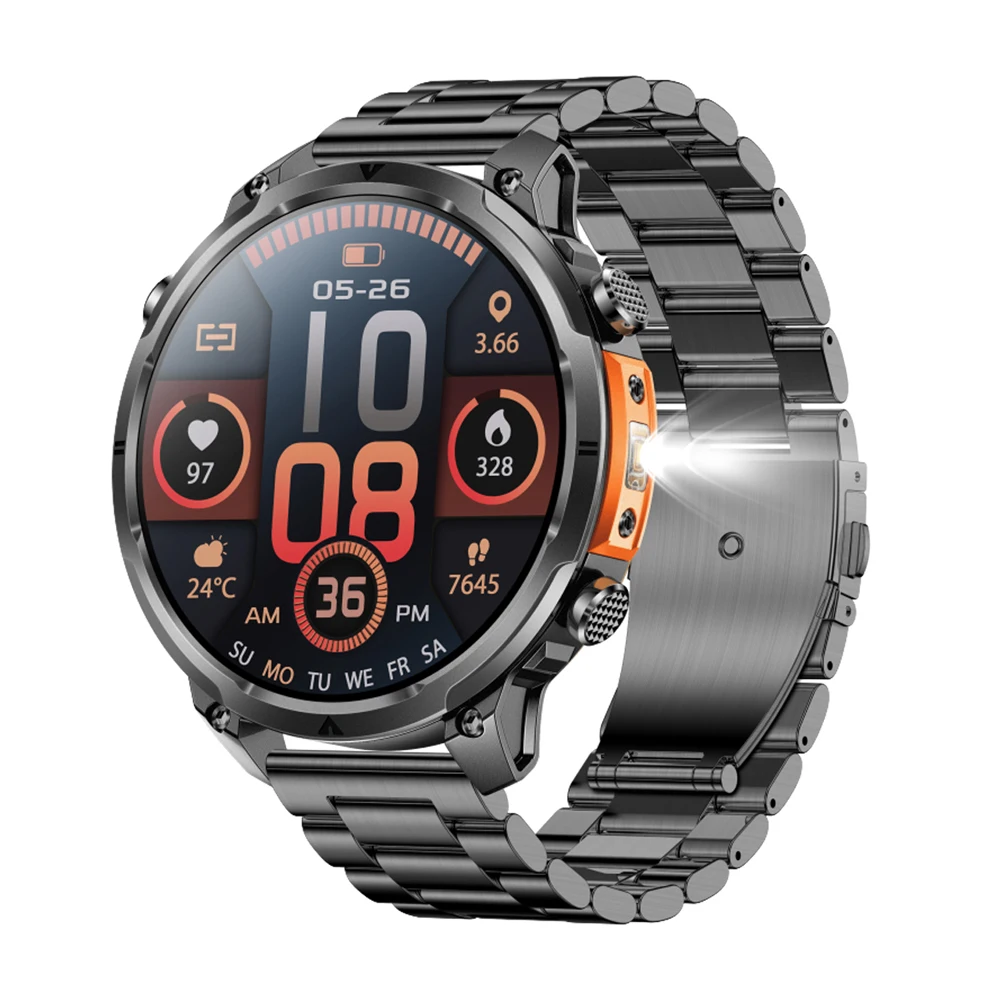 

Outdoor GPS Sport Smart Watch Compass Altitude Air Pressure IPX8 Waterproof Fitness Health Tracker Bluetooth Call Smartwatch Men