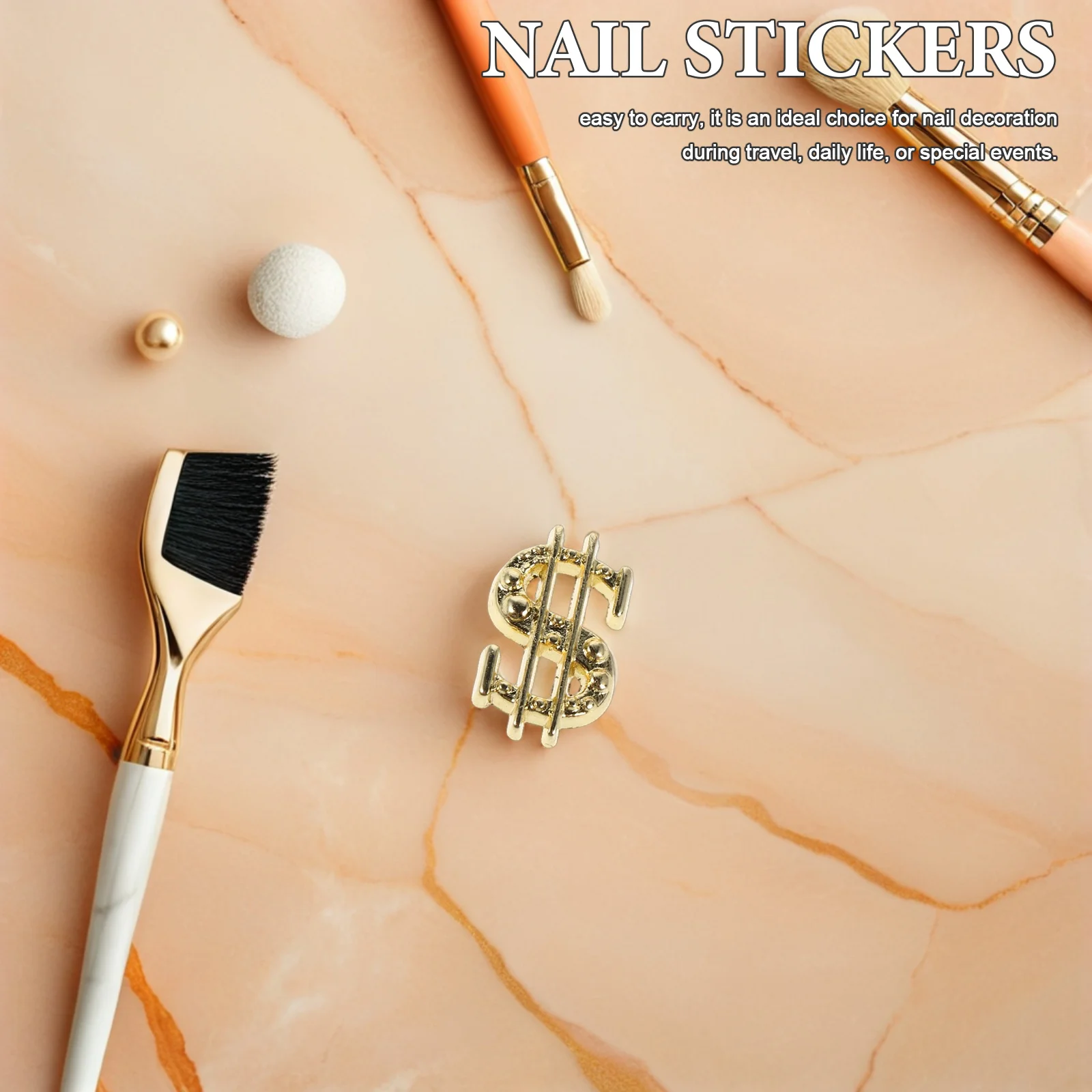 

200 шт., набор подвесок для украшения ногтей, золотой металлический мешок для денег, доллар, монета, аксессуары для дизайна ногтей для DIY, маникюрная вечеринка