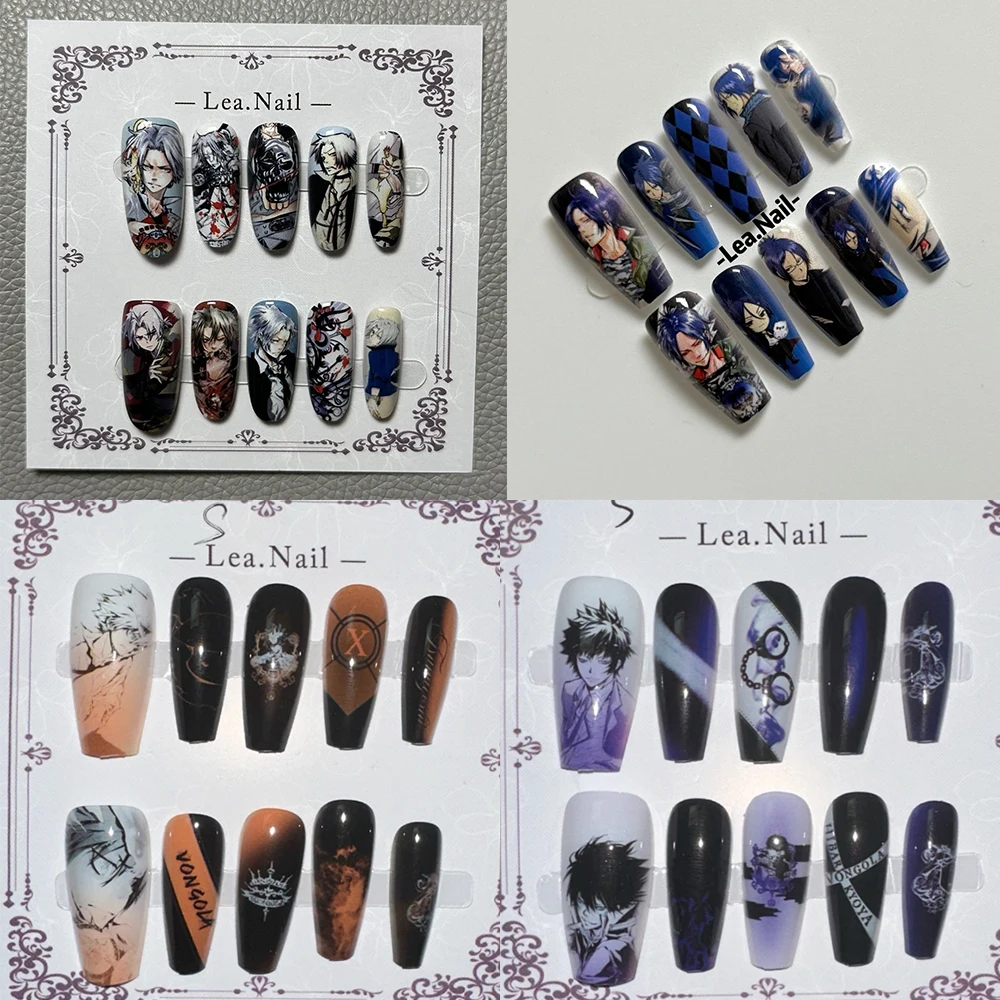 

HITMAN REBORN дизайн ногтей аниме мультфильм украшение ручной работы изысканный ручной маникюр ногти ювелирные аксессуары реквизит для косплея подарок