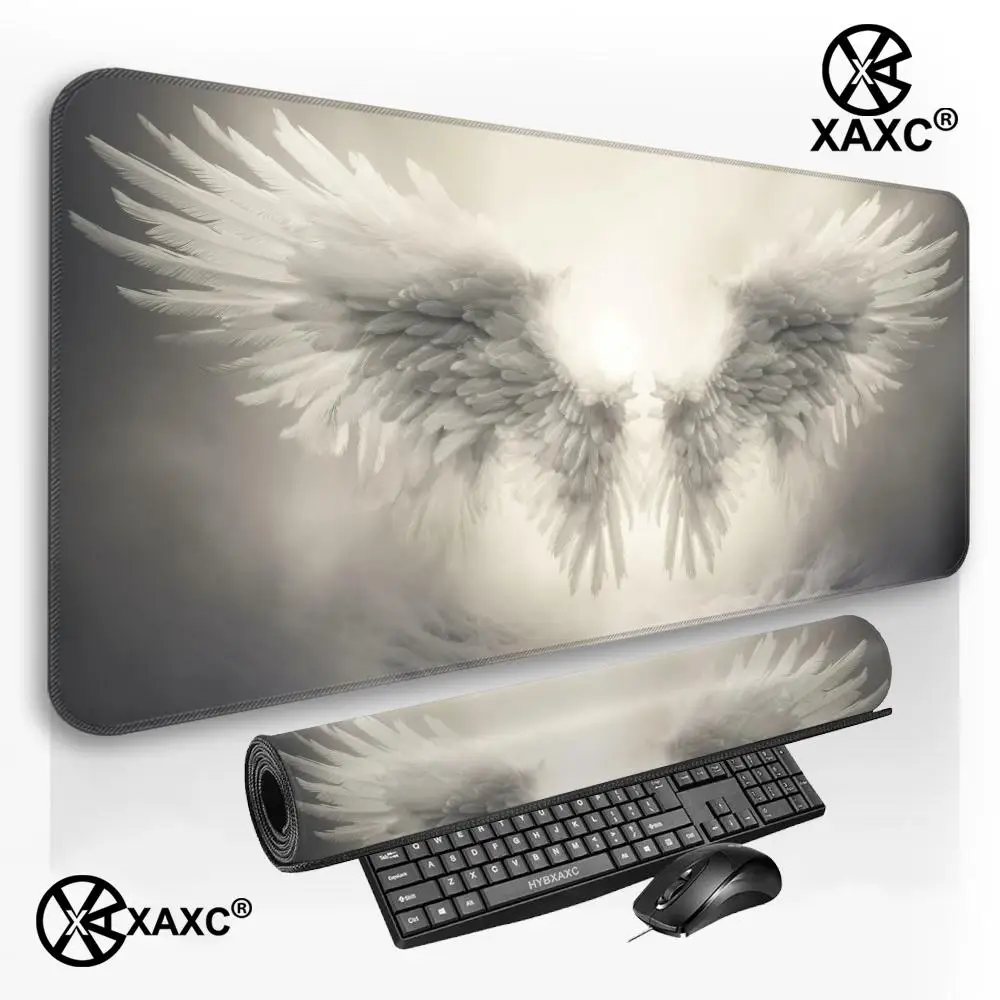

Angel's Wings Cute HD Extended Gaming Mouse Pad 90x40 Cm XXL Large Keyboard Gamer Mousepad with Non-Slip Backing