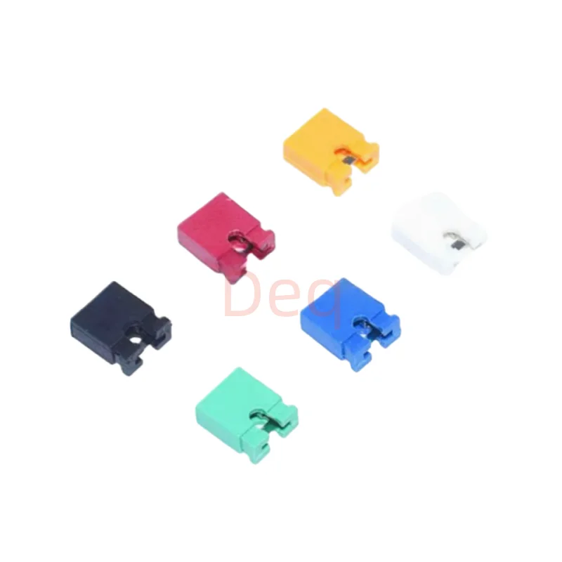 100pcs Colorful Pin Header Standard Computer Jumper Blocks Connector 2.54 mm 3 1/2 Hard Disk  Drive Motherboard Expansion Card