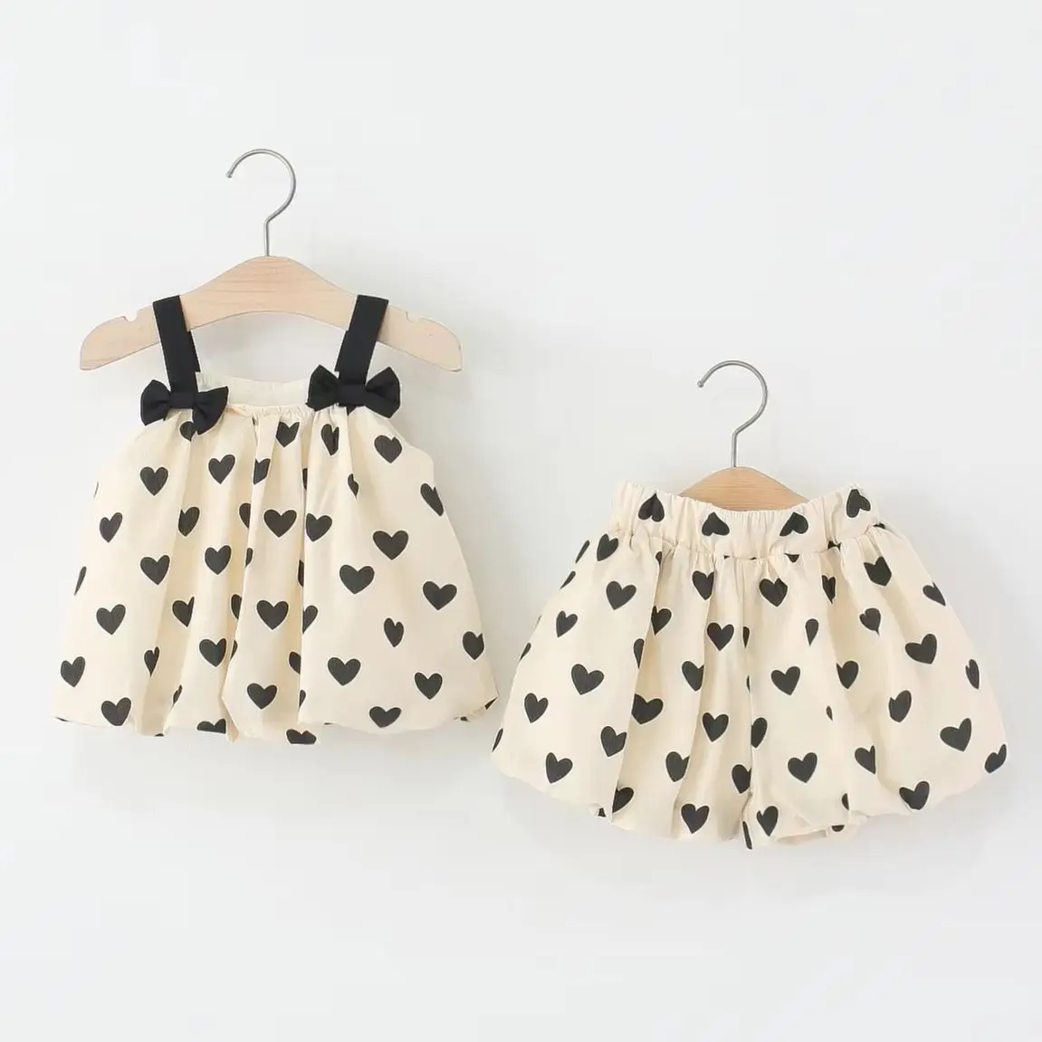 

Baby Girl Set Outfit Summer Toddler Girls Clothes Casual Print Straps T-shirt + Shorts 2Pcs Suit Infant Baby 1st Birthday Sets
