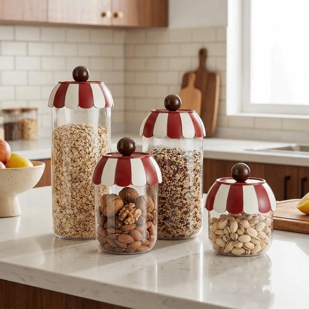 Plastic Grain Storage Box Transparent Moisture-Proof Pasta Storage Box Insect Proof Large Capacity Cereal Dispenser Coffee Beans
