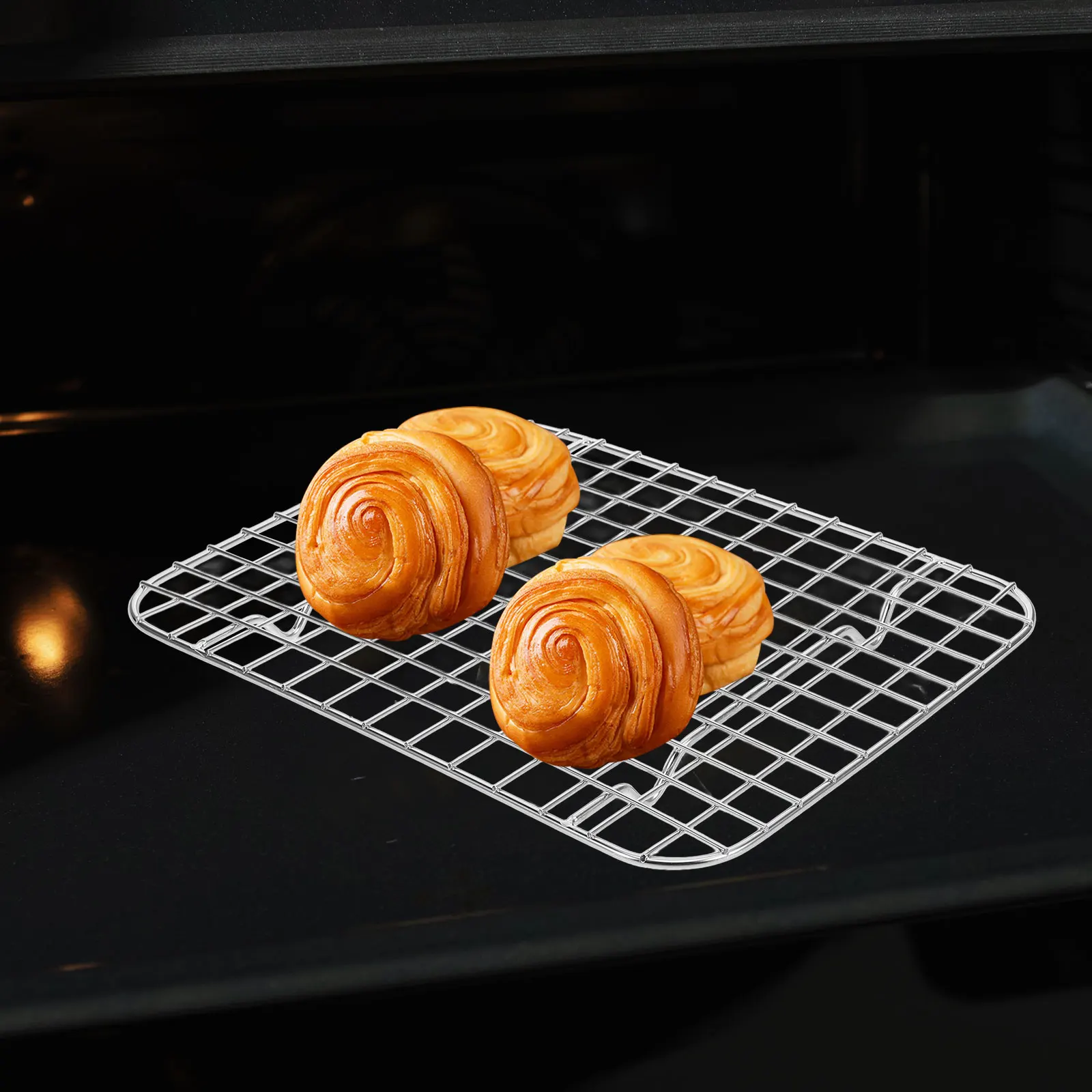 

Stainless Steel Baking Large Size Oven Cooling Wire For Cookies Bread Pizza Grilling Roasting Drying Rack Silver Metal Cookie