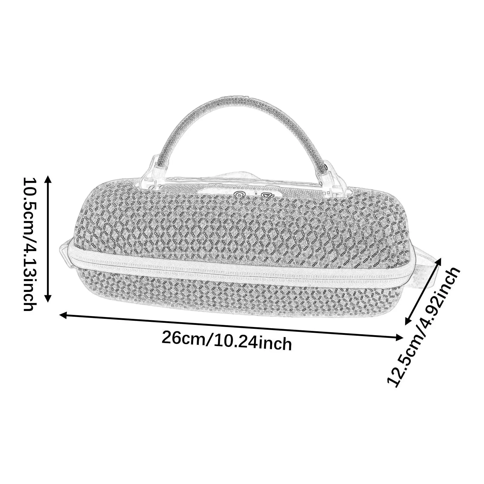 휴대용 스피커 보관 가방 방수 조절 가능한 어깨 스트랩 보호 홀더 여행 캠핑 낚시 피크닉을위한 핸드백