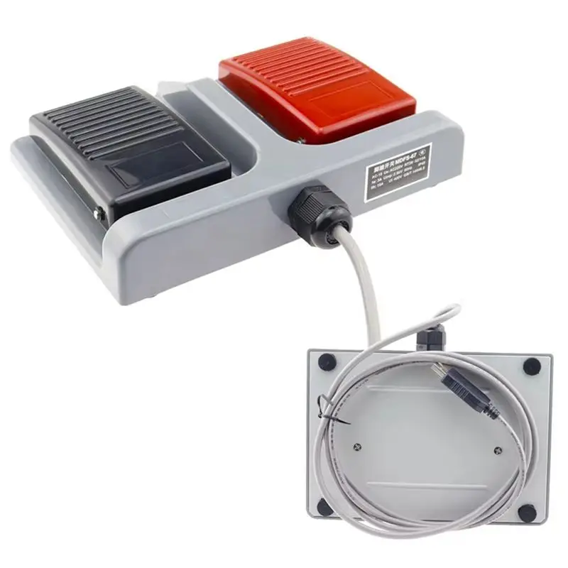A84E-Momentary Plastic Foot Switch Two-Way Flip With 10A/220V AC Wire Self Resetting With USB Interface