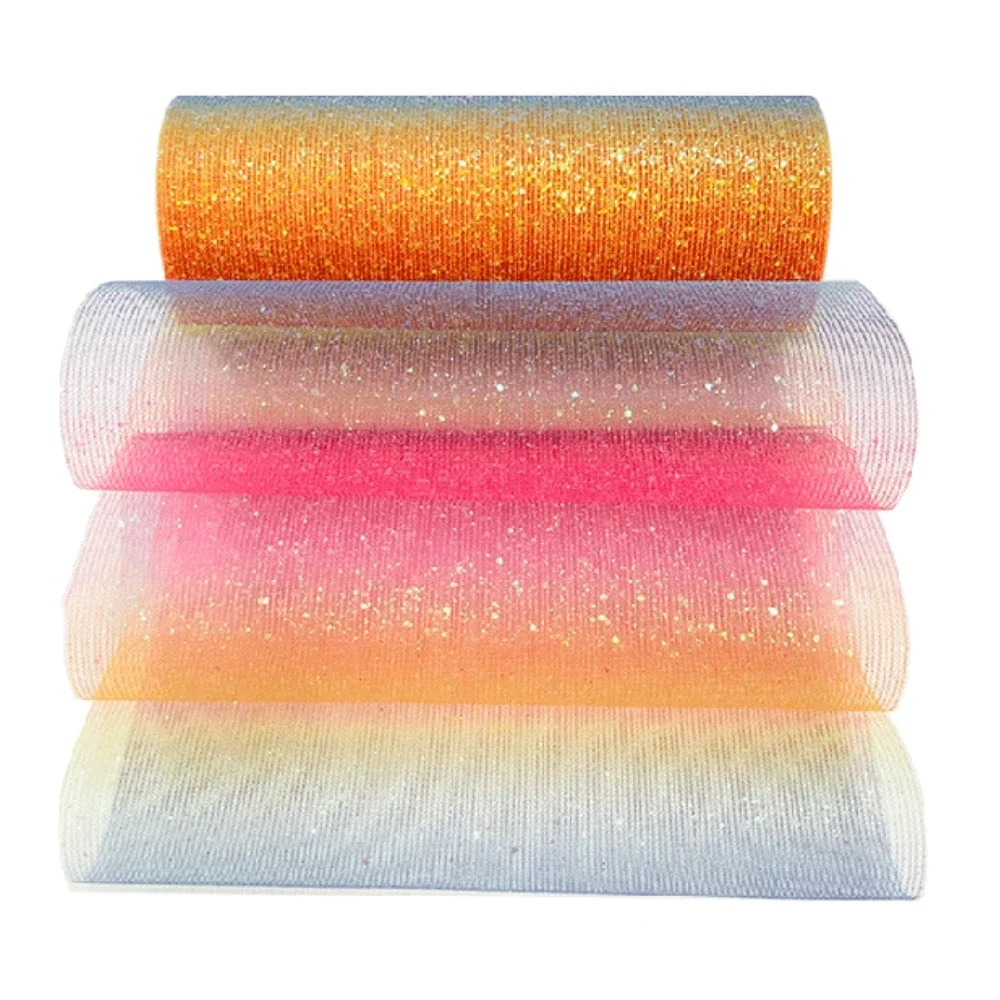 Regenboog glitter tule rollen beschikbaar voor tafeljurken bruiloft decoraties babyshower 15 cm x 10 yards