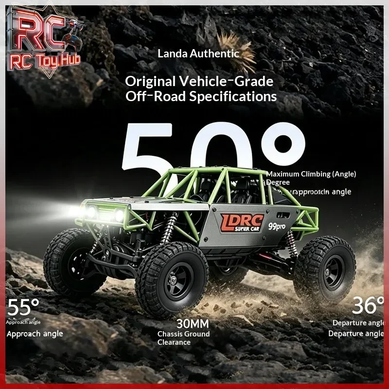Ldrc 18499 Rc Car 4Wd Off Road Climbing Vehicle Professional Model Remote Control Car With Led Lights For Adult Hobby