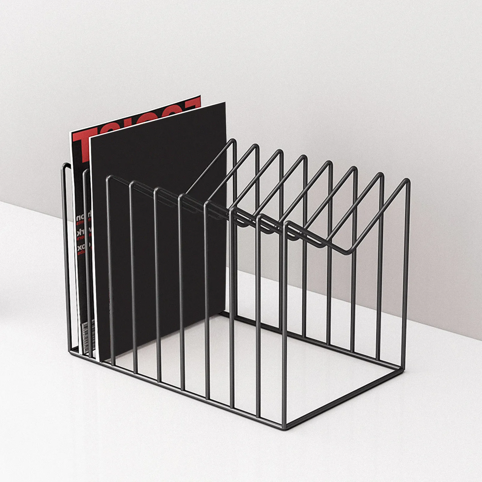 

Металлическая подставка для книг, простой настольный органайзер, стеллаж для виниловых пластинок и журналов, декор для дома и офиса, подставка для пластинок