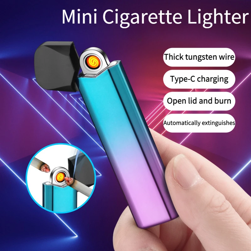 

Lightweight Type-C Rechargeable Lighter Instant Ignition Portable Multi-color Double-sided Cigarette Lighters&Smoking Accessorie