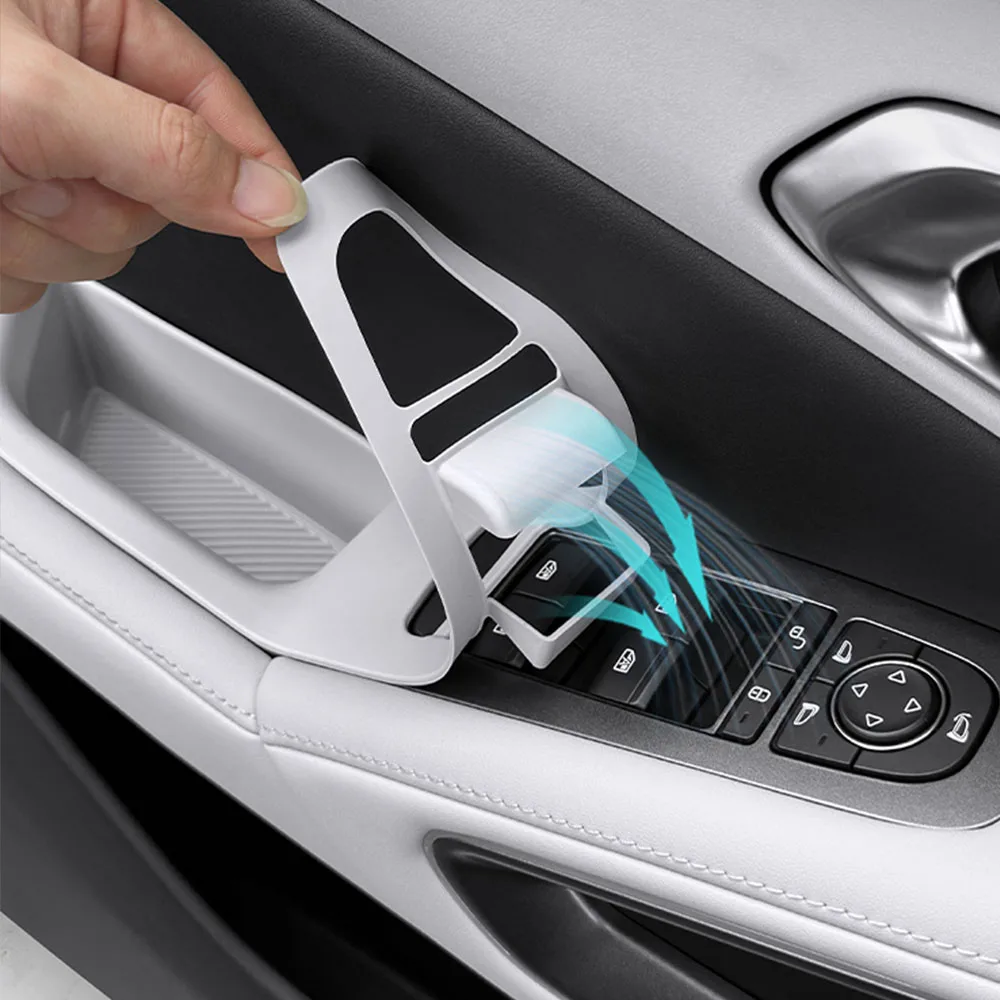 ل BYD Atto 2 Yuan UP 2024 2025 زر الباب رفع لوحة بطانة حماية من السيليكون الداخلية تعديل لوازم لوحة ملصق واقي